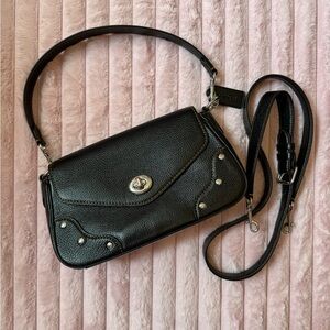 Brand New Coach Millie Brixton Baker Black Leather Crossbody Shoulder Bag